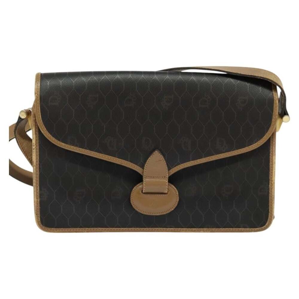 Dior Honeycomb Canvas Shoulder Bag Brown